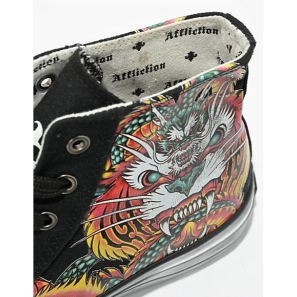 AFFLICTION FLAME& FABLE HI-TOP SHOES SNEAKERS UNISEX M 8.5 / W 10 STREETWEAR - Picture 5 of 5